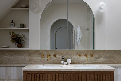 Professional bathroom installation work in progress