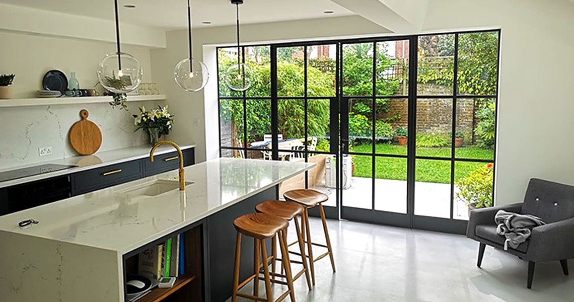 Beautiful completed house extension in Kew showing quality finish