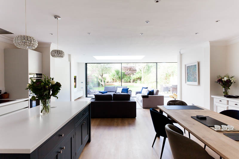 Completed house extension with modern finishes in West London