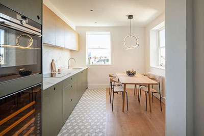 Loft conversion with modern stair rails in London