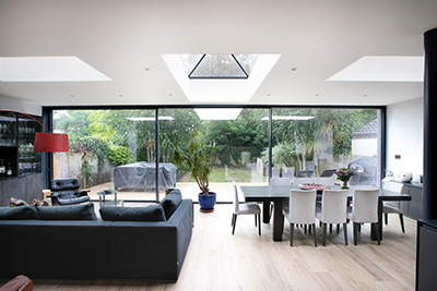 Completed house extension with loft conversion in London