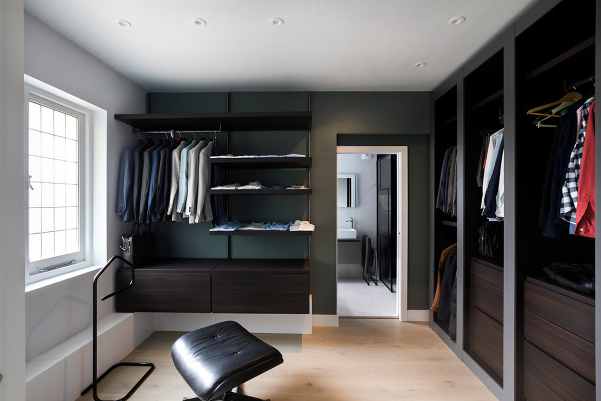 Floor-to-ceiling fitted wardrobes with shaker doors in a Kew TW9 period property bedroom